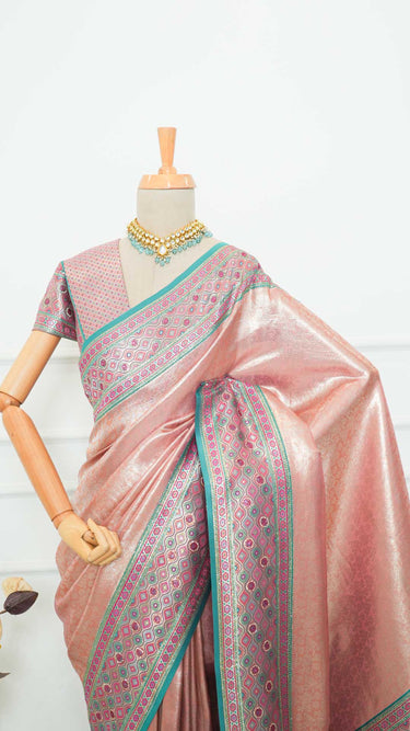 Contrast Dual Color Kanjivaram Saree Raini