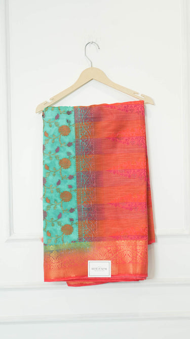Meenakari Silk Saree Rama