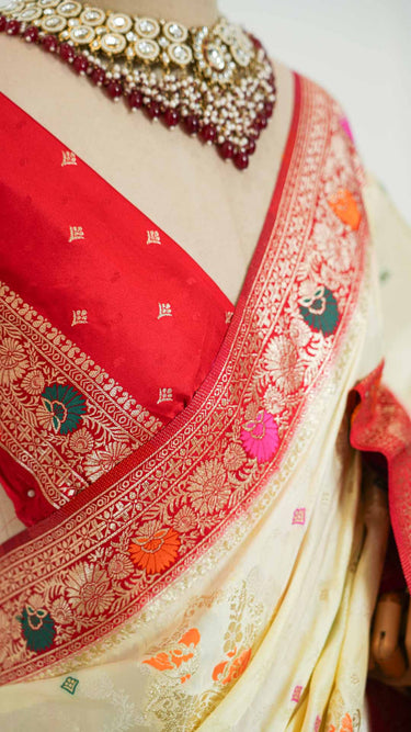 Contrast Dola Silk Dual Color Saree