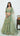 Aqua Green Paisley Crepe Lehenga