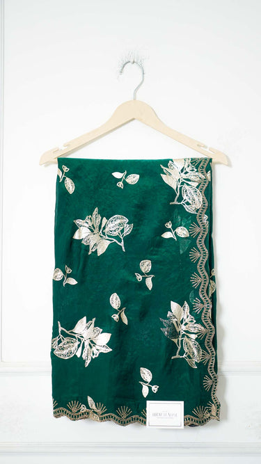 Fendi Hand Print Saree with Zarkanwork