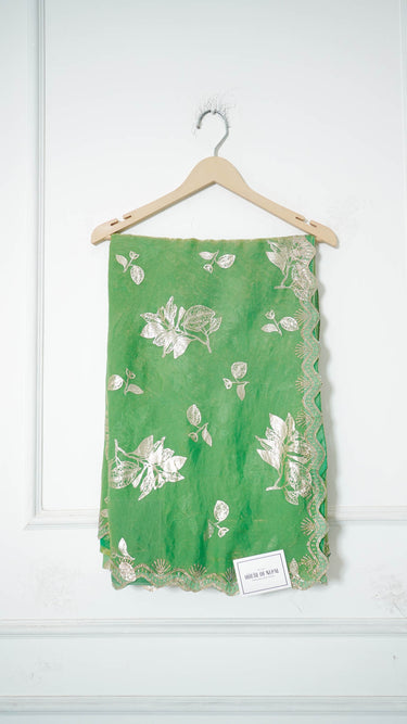 Fendi Hand Print Saree with Zarkanwork
