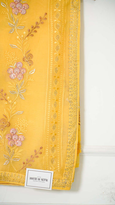 Chiffon Multi Resham Embroidery Saree