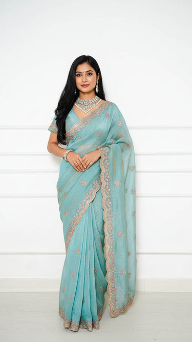 Fendi Stone Hand Border Saree