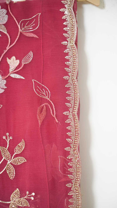 Chiffon Resham Saree with Stonework