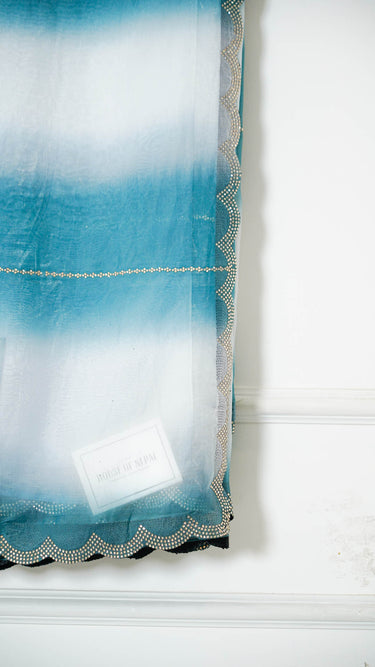 Shaded Fendi Saree with Swarovski Stone