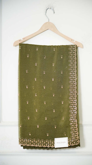 Crush Chiffon Saree with Swarovski Embroidery
