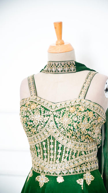 Handembroidered Corset with Sarara Pants