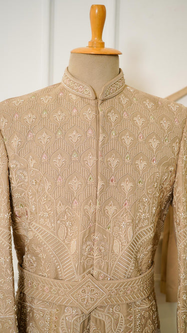 Men's Indo Western Suit with Thread Embroidery