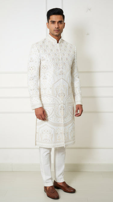 Men's Indo Western Suit with Thread Embroidery