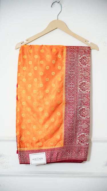 Jacquard Silk Saree with Contrast Border