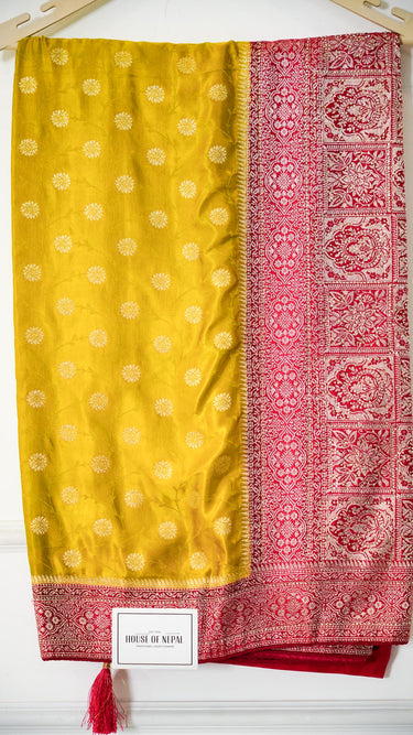 Jacquard Silk Saree with Contrast Border