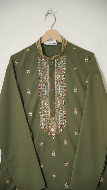 Hand Embroidered Mens Designer Kurta