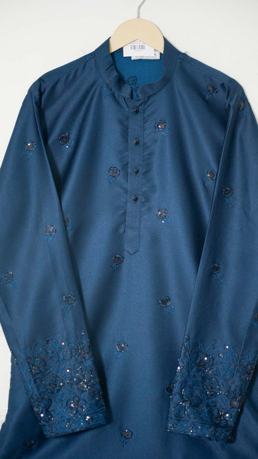 Silk Mens Kurta with Handwork