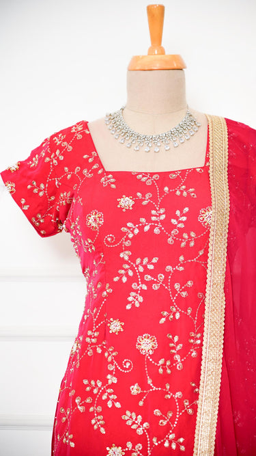 Fendi Handwork 90s Kurti with Bellybottoms and Shawl