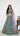 Bottle Green and Teal Multicolor Position Print Lehenga