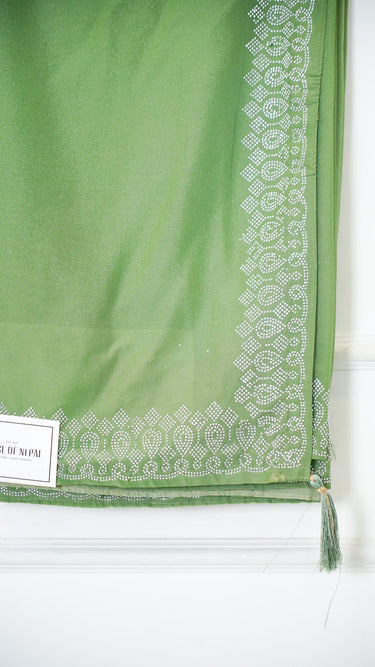 Shine Chiffon Saree with Swarovski Border