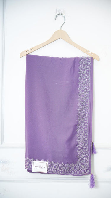Shine Chiffon Saree with Swarovski Border