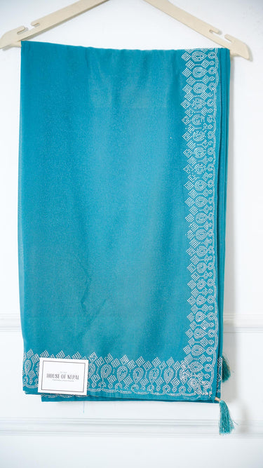 Shine Chiffon Saree with Swarovski Border