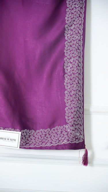Satin Silk Saree with Swarovski Border