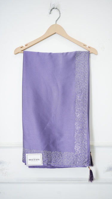 Satin Silk Saree with Swarovski Border