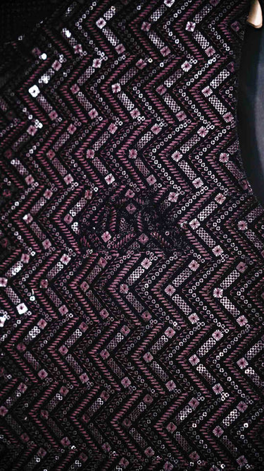 Geometric Sequin Velvet Jacket