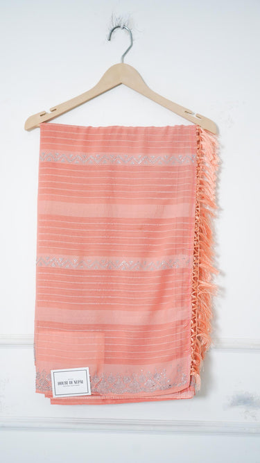 Lining Chiffon Saree with Swarovski Border