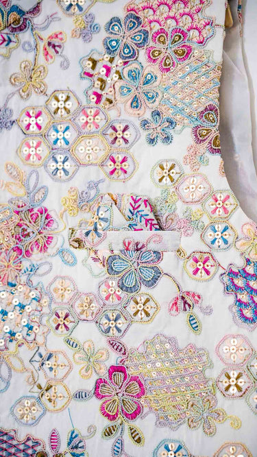 Pastel Floral Nehru Jacket
