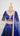 Navy Blue Silk Lehenga with Mirrorwork