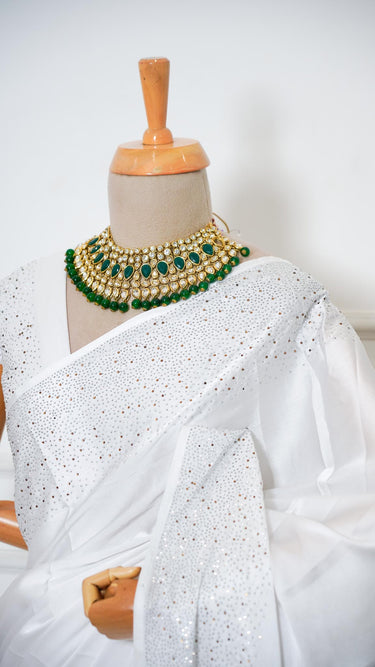 Satin Silk Saree with Stonework
