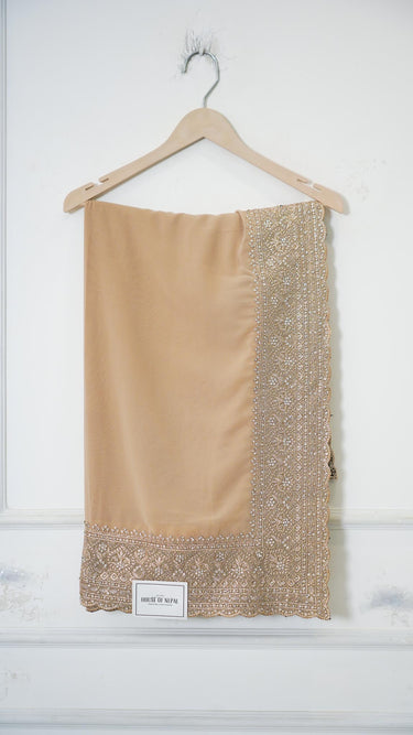 Georgette Saree with Handembroidery Border