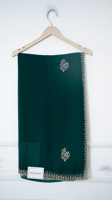 Georgette Saree with Swarovski Border