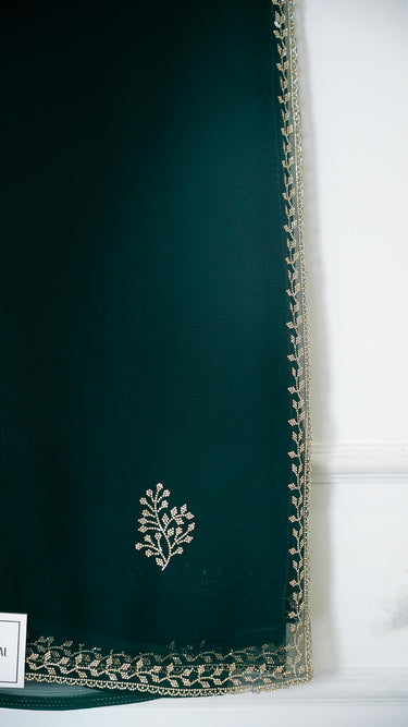 Georgette Saree with Swarovski Border