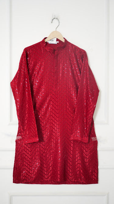 Mens Rayon Kurta with Chikankari Loom