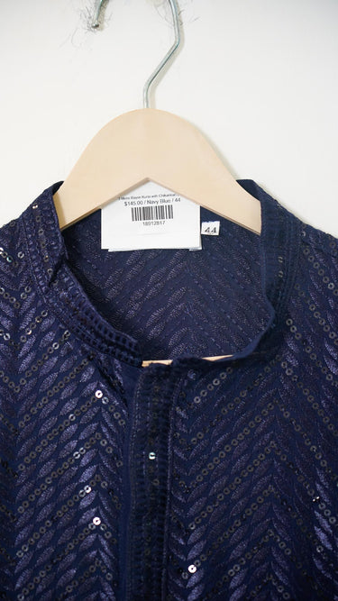 Mens Rayon Kurta with Chikankari Loom