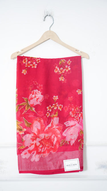 Georgette Floral Gold Glitter Saree Mrunal