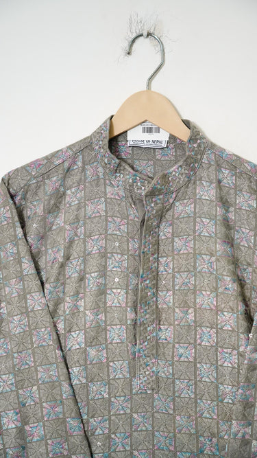 Mens Sequinwork Kurta with Multi Threadwork