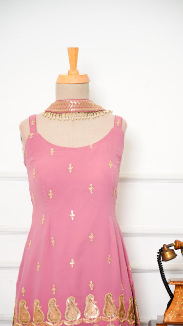 Sequinwork Sleeveless Sarara Suit