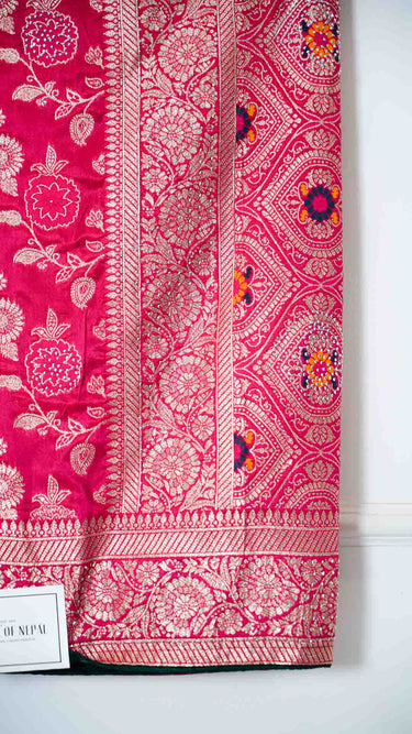Dola Silk Meenakariwork Jaal Saree with Swarovski
