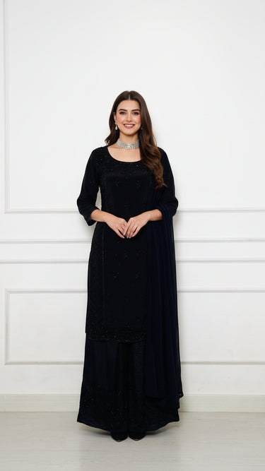 Chiffon Handembroidered Womens Kurta Heritage
