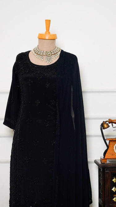 Chiffon Handembroidered Womens Kurta Heritage