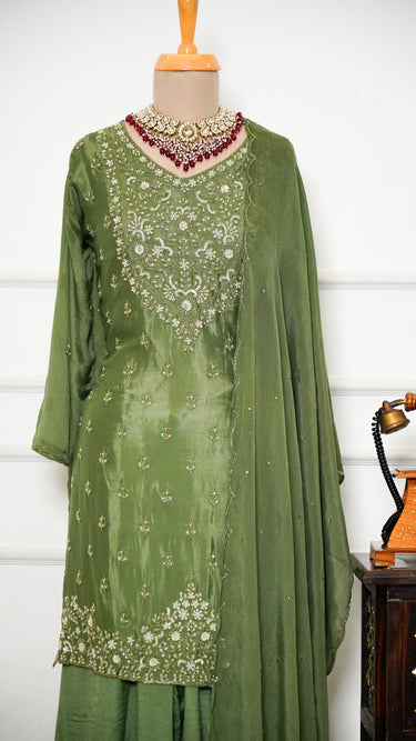 Chinon handembroidered Womens Kurti Suit Mayra