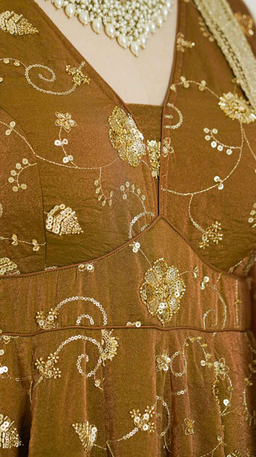 Cosmos Metallic Handwork Anarkali