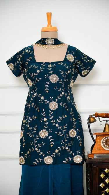 Fendi Handwork 90s Kurti with Bellybottoms and Shawl