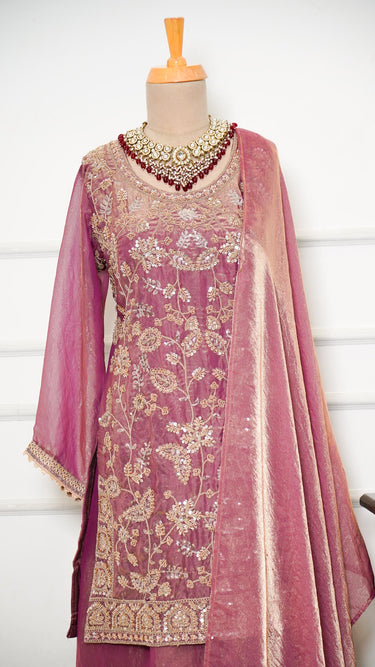 Pastel Handembroidered Sarara Suit Mridu