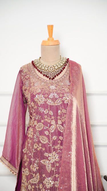 Pastel Handembroidered Sarara Suit Mridu