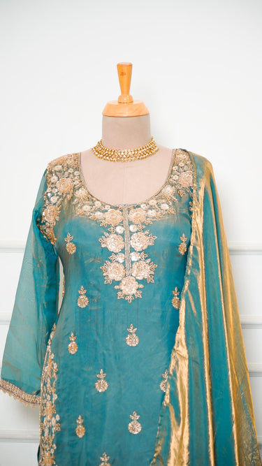 Handembroidered Fendi Silk Sarara Suit Riva