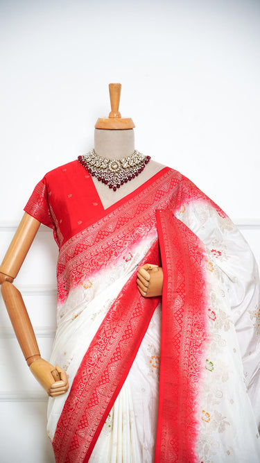 Dola Silk Contrast Border Saree