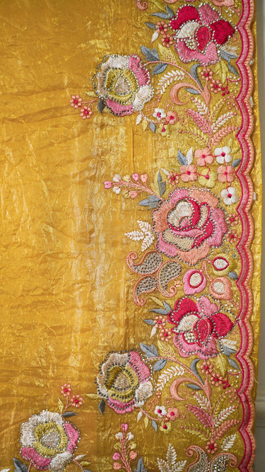 Fendi Crush Saree with Pearlwork