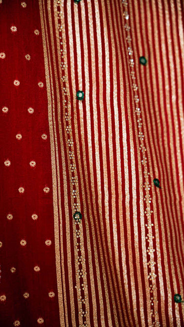 Dola Silk Saree with Foil Chunari Printwork